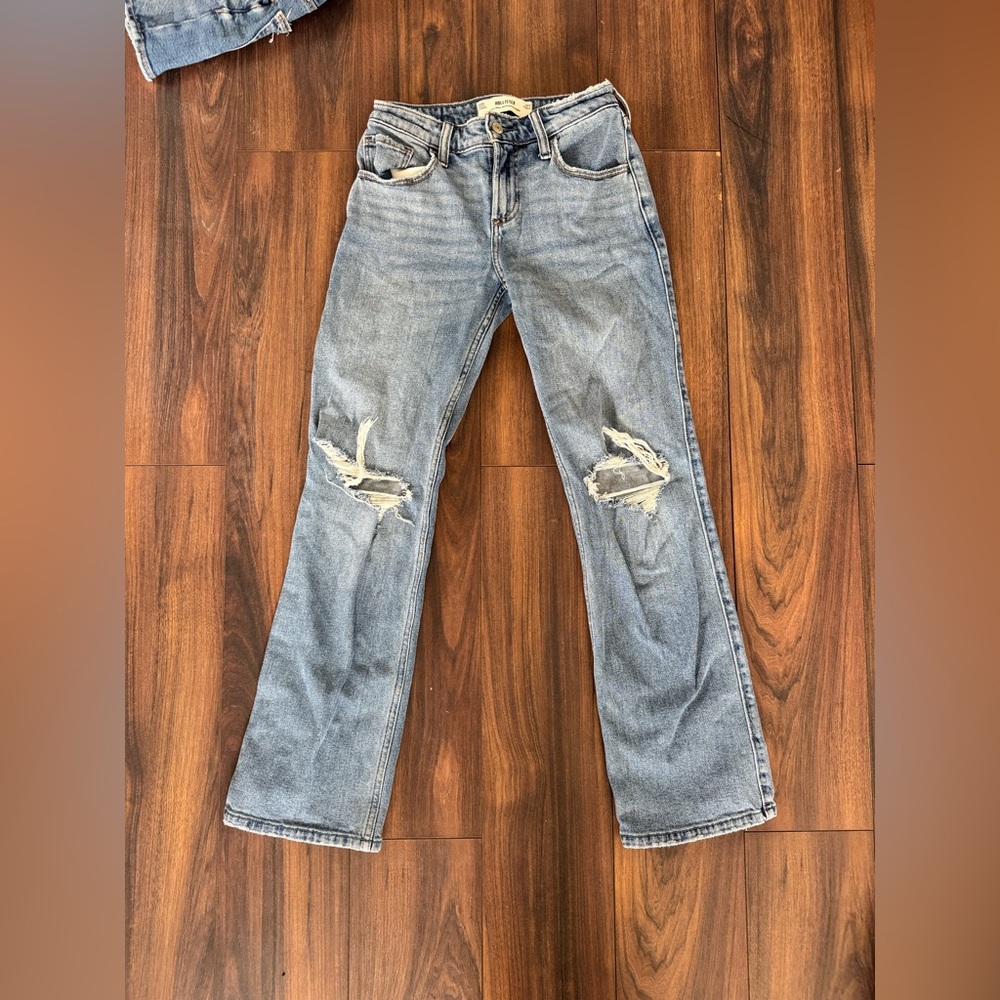 Hollister flare Distressed Blue Jeans